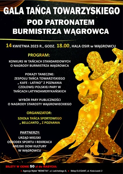 Gala Tańca Towarzyskiego pod patronem Burmistrza Wągrowca